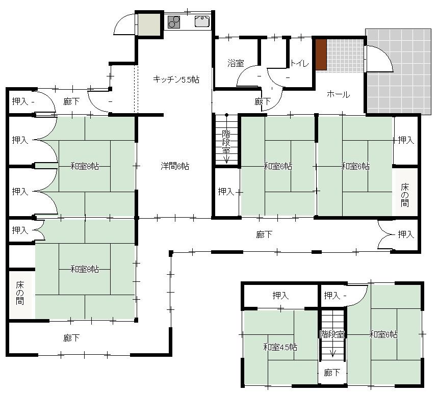 Floor plan. 9.9 million yen, 6DK, Land area 277.17 sq m , Building area 144.48 sq m reference floor plan. The second floor is a Japanese-style room 2 rooms.