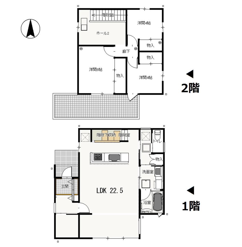 Floor plan. 26 million yen, 3LDK, Land area 184.69 sq m , Building area 97.7 sq m