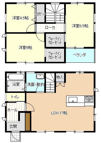 Floor plan. 19.5 million yen, 3LDK, Land area 169.12 sq m , It is a building area of ​​85.7 sq m 3LDK type! 