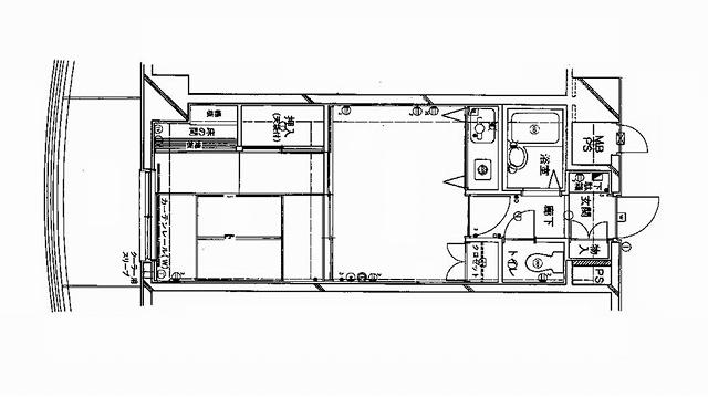 Floor plan. 1DK, Price 5 million yen, Occupied area 30.96 sq m , Balcony area 6.87 sq m