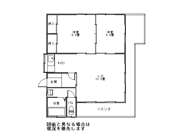 Floor plan. 2 million yen, 2LDK, Land area 1,112 sq m , Building area 60.14 sq m