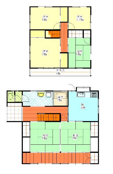 Floor plan. 14.8 million yen, 6DK, Land area 323.61 sq m , Building area 118.36 sq m