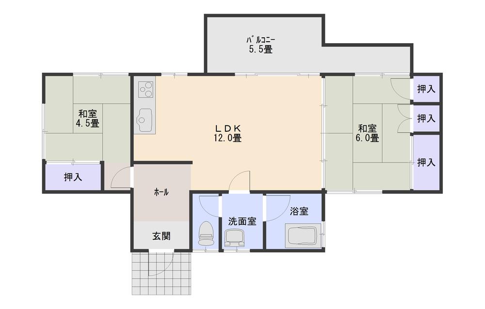 Floor plan. 2.8 million yen, 2LDK, Land area 1,041 sq m , Building area 52.99 sq m indoor (October 2012) shooting