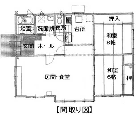 Floor plan. 12.5 million yen, 2LDK, Land area 824.17 sq m , Building area 80.3 sq m