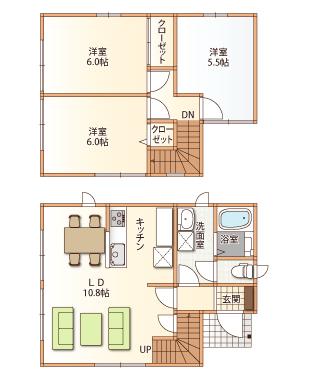 Building plan example (floor plan). Building plan example Building price 10 million yen, Building area 75.28 sq m  Total 14.5 million yen