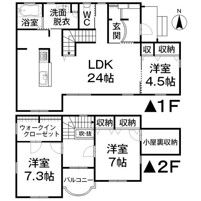 Floor plan. 25 million yen, 3LDK, Land area 339.73 sq m , Building area 108.15 sq m