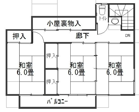 Floor plan. 15.8 million yen, 6DK + 3S (storeroom), Land area 198.37 sq m , Building area 134.97 sq m