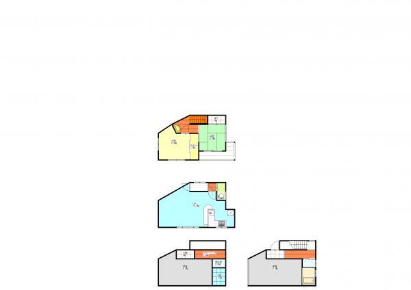 Floor plan. 8.8 million yen, 2LDK, Land area 34.61 sq m , Building area 87.73 sq m