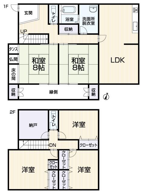Floor plan. 16.8 million yen, 5LDK + S (storeroom), Land area 348.83 sq m , Building area 148.12 sq m