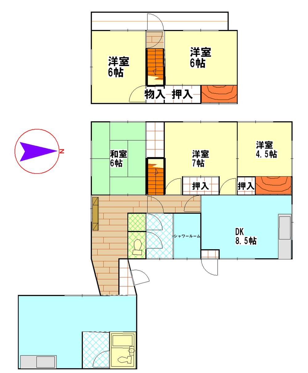 Floor plan. 3 million yen, 5DK + S (storeroom), Land area 239 sq m , Building area 107.8 sq m