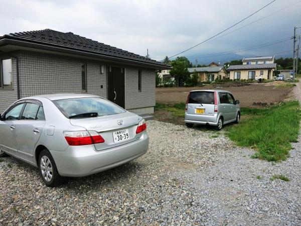 Parking lot. Car 3 cars is available parking place.