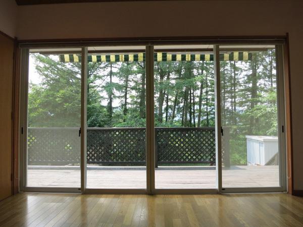 View photos from the dwelling unit. Is the view from the living room. It will be refreshing location with a tree falling in the previous wood deck.
