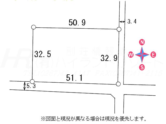 Compartment figure. Land price 25 million yen, Land area 1,681 sq m compartment view