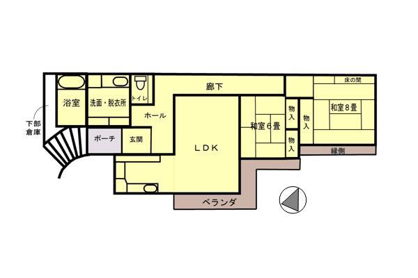 Floor plan. 43,500,000 yen, 2LDK, Land area 496.2 sq m , Building area 105.2 sq m