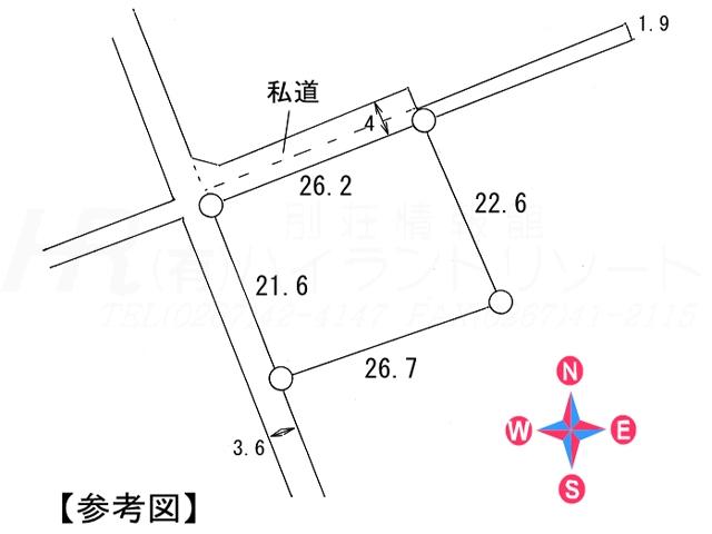 Compartment figure. Land price 34,500,000 yen, Land area 585.91 sq m compartment view