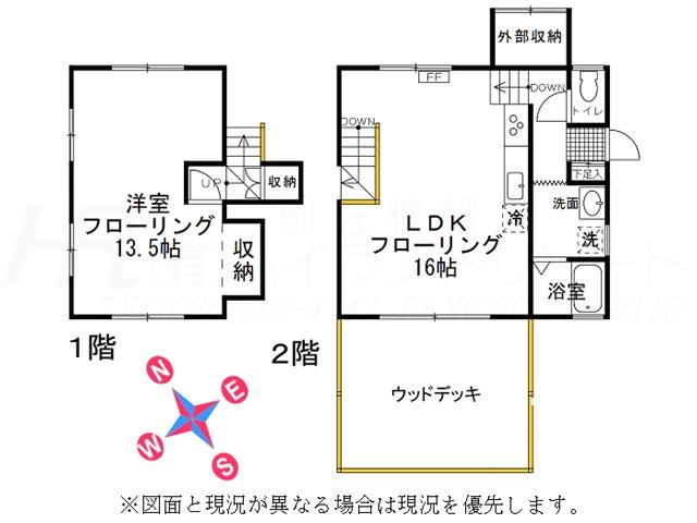 Floor plan. 17.5 million yen, 1LDK, Land area 963 sq m , Building area 58.91 sq m floor plan