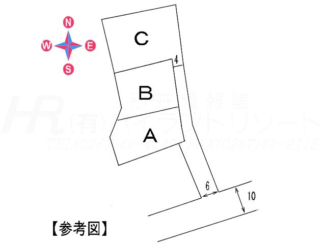 Compartment figure. Land price 9.6 million yen, Land area 360.2 sq m compartment view