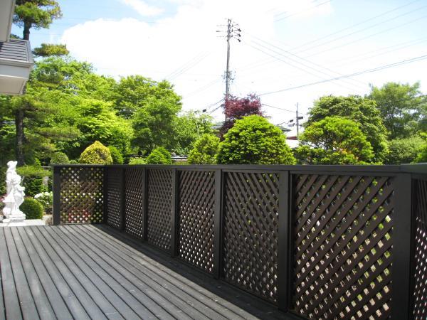 Balcony. It is a big pleasure children and cute pet in the spacious wood deck.