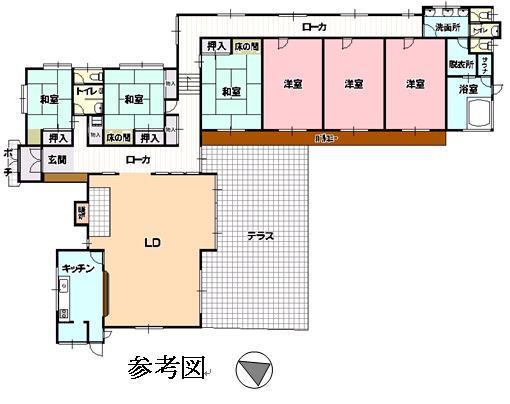 Floor plan. 48 million yen, 6LDK, Land area 1,249.64 sq m , Building area 255.17 sq m