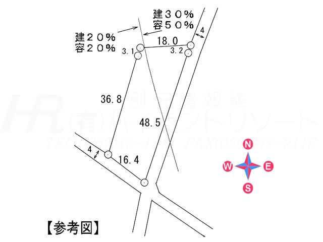 Compartment figure. Land price 15.5 million yen, Land area 738 sq m compartment view