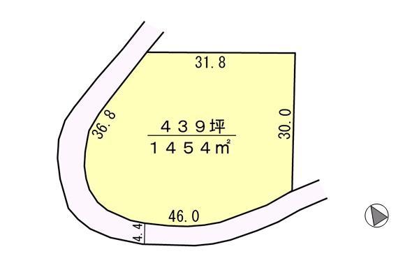 Compartment figure. Land price 19 million yen, Land area 1,454 sq m