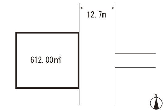 Compartment figure. Land price 49,500,000 yen, Land area 612 sq m