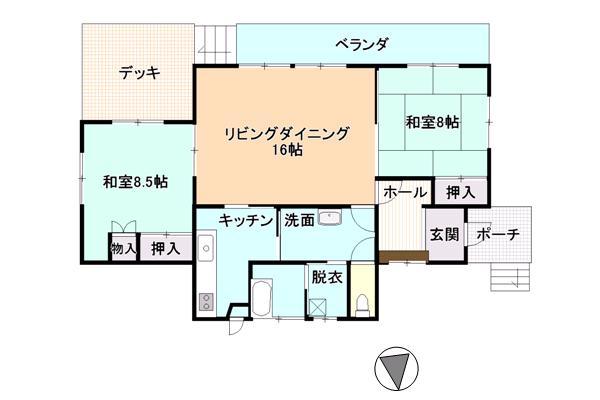 Floor plan. 75 million yen, 6DK, Land area 606.28 sq m , Building area 83.6 sq m