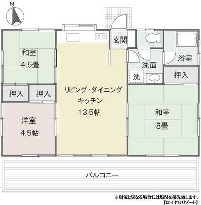 Floor plan. 11.8 million yen, 3LDK, Land area 1,038.88 sq m , Building area 63.62 sq m