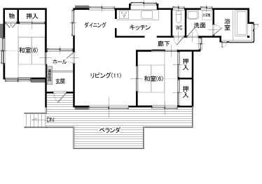 Floor plan. 13.8 million yen, 2LDK, Land area 1,155 sq m , Building area 73.66 sq m