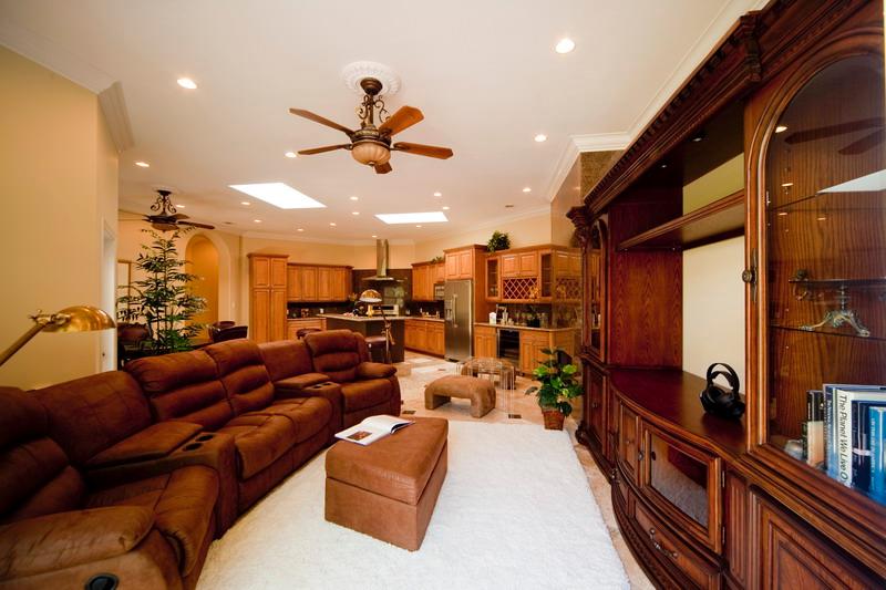 Living. Large sofa in the family room,  Large LCD TV in the TV cabinet is also standard equipment