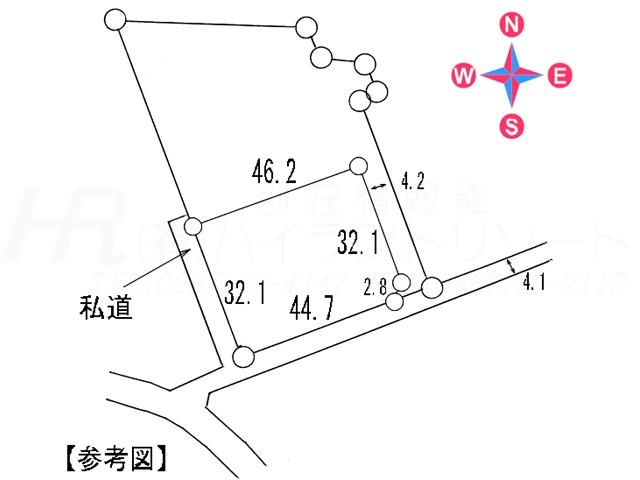 Compartment figure. Land price 27.5 million yen, Land area 1,487.61 sq m compartment view