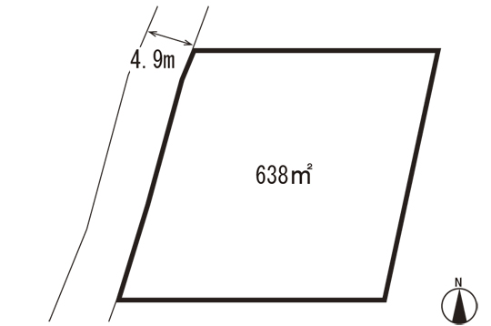 Compartment figure. Land price 11.6 million yen, Land area 638 sq m