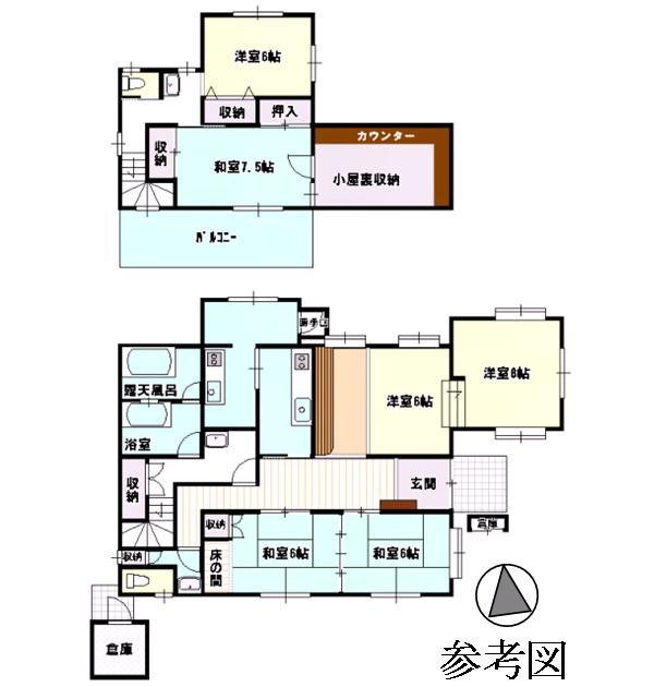 Floor plan. 23.8 million yen, 6DK, Land area 320 sq m , Building area 147.02 sq m