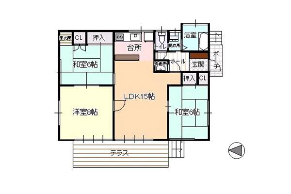 Floor plan. 28 million yen, 3LDK, Land area 1,239 sq m , Building area 72.87 sq m