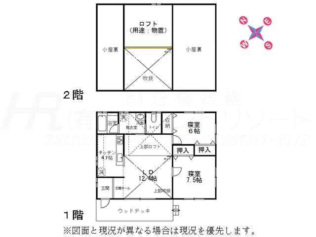 Floor plan. 22 million yen, 2LDK, Land area 325 sq m , Building area 68.32 sq m floor plan