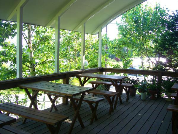 Balcony. Also spacious terrace. We made a roof with steel frame. Roof of the arch is fashionable.