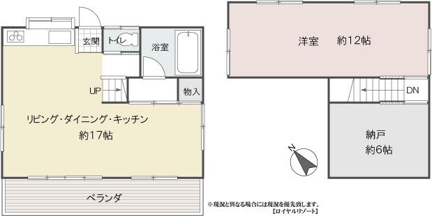 Floor plan. 9.5 million yen, 1LDK + S (storeroom), Land area 235.34 sq m , Building area 72.86 sq m