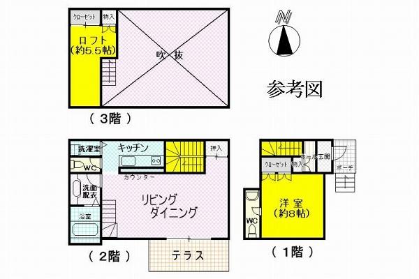 Floor plan. 16.8 million yen, 1LDK + S (storeroom), Land area 889.3 sq m , Building area 88.31 sq m