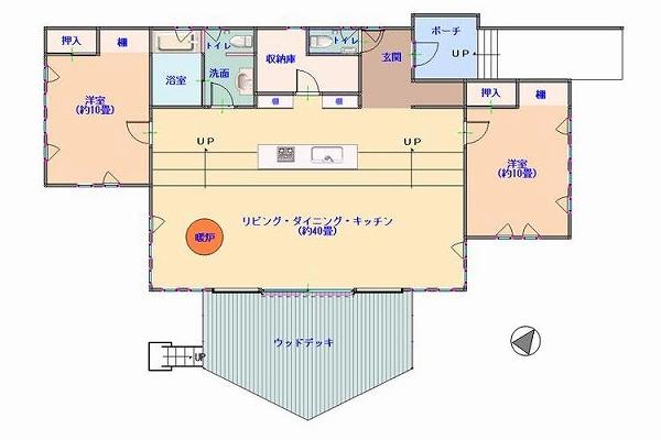Floor plan. 157 million yen, 2LDK, Land area 1,042.78 sq m , Building area 135.8 sq m