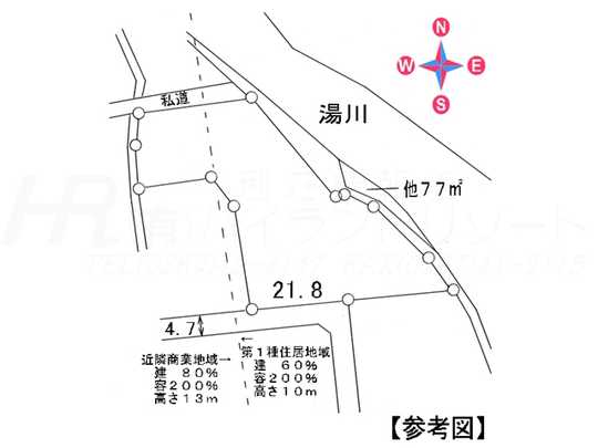 Compartment figure. Land price 49 million yen, Land area 1,598.75 sq m