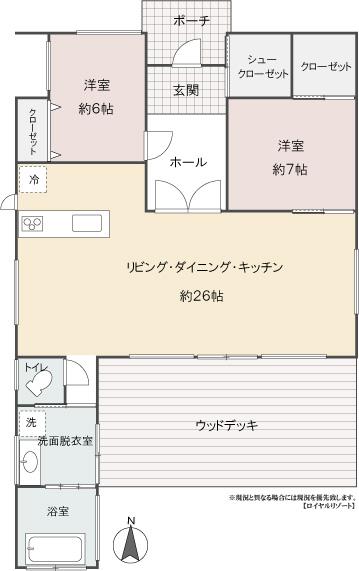 Floor plan. 38,500,000 yen, 2LDK, Land area 649.85 sq m , Building area 96.68 sq m