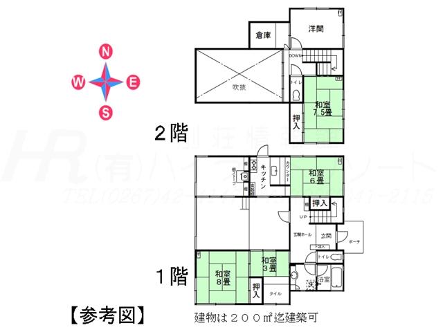 Floor plan. 23.5 million yen, 4LDK + S (storeroom), Land area 626 sq m , Building area 127.41 sq m floor plan