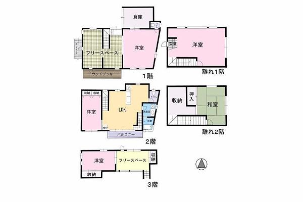 Floor plan. 19 million yen, 3LDK + 2S (storeroom), Land area 331.29 sq m , Building area 137.88 sq m