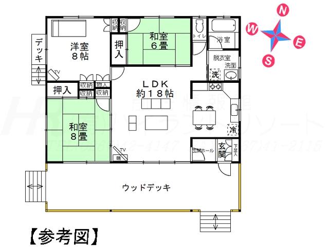 Floor plan. 78 million yen, 3LDK, Land area 1,428.01 sq m , Building area 89.43 sq m floor plan