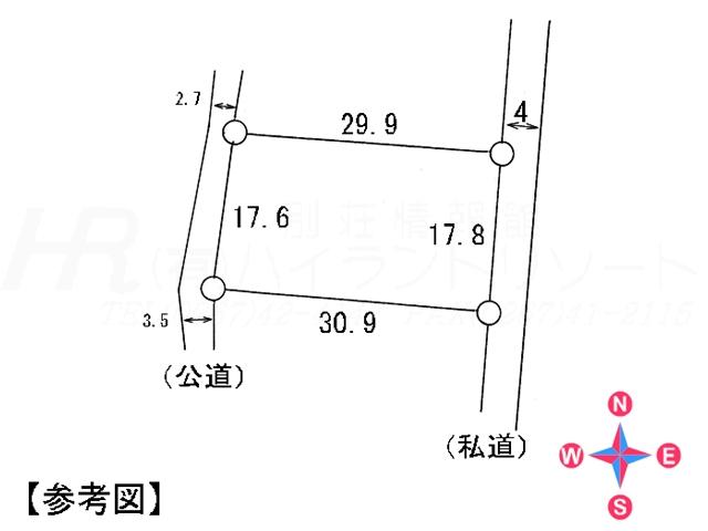 Compartment figure. Land price 12.8 million yen, Land area 539 sq m compartment view