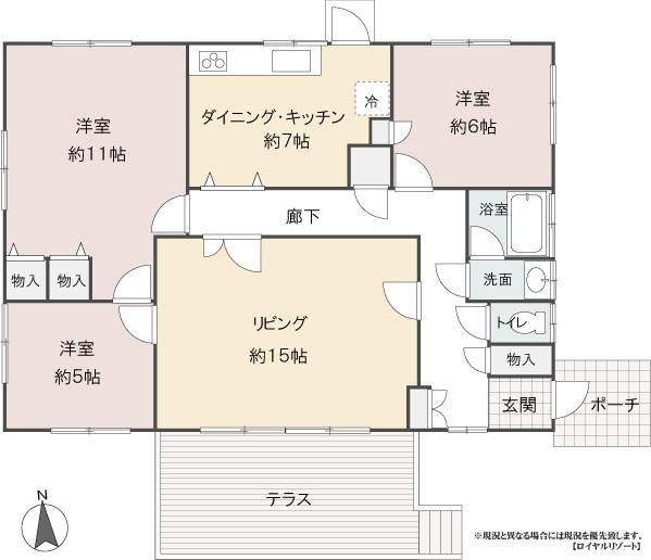 Floor plan. 26,800,000 yen, 3LDK, Land area 475 sq m , Building area 95.24 sq m