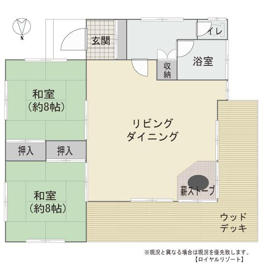 Floor plan. 24,800,000 yen, 2LDK, Land area 786.72 sq m , Building area 74.35 sq m