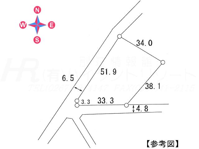 Compartment figure. Land price 26.5 million yen, Land area 1,463 sq m compartment view