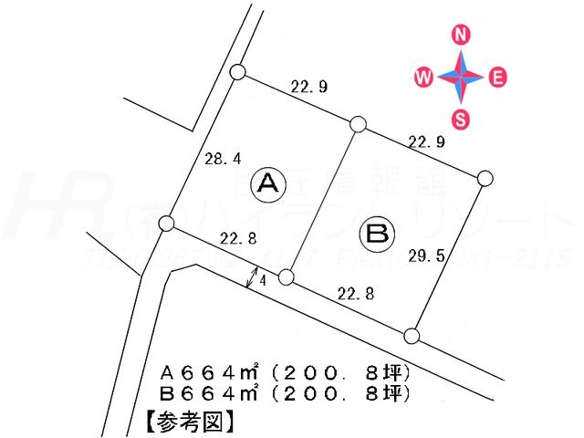 Compartment figure. Land price 11 million yen, Land area 664 sq m compartment view