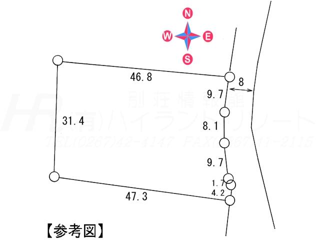 Compartment figure. Land price 13.5 million yen, Land area 1,502 sq m compartment view